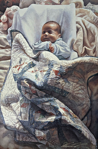 Steve Hanks, Small Miracle Baby Art Print S/N (13.25 x 20)