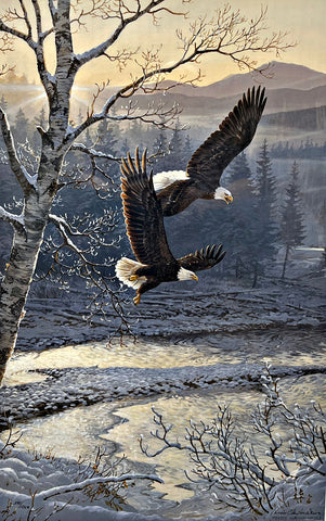 Persis Clayton Weirs River of Gold Bald Eagle S/N Art Print 16 x 25