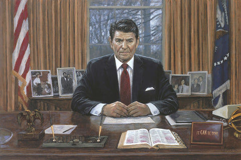 John McNaughton Ronald Reagan It Can Be Done 24x16 Signed