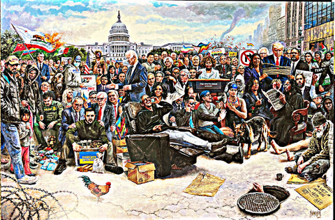 Jon McNaughton Its a Mad Mad Mad America Political Art Print 15 x 10