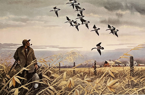 Les Kouba, One Missing Canadian Goose Hunting Art Print-(19.25X12.5)