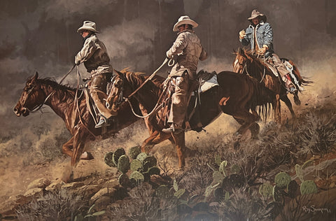 Ray Swanson Bustin for Beans,Biscuits and Beef Western S/N Art Print