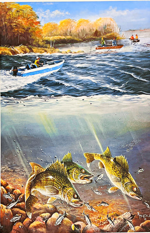 Ray Mertes Fishing Art Print Should Have Stopped (12"x18")