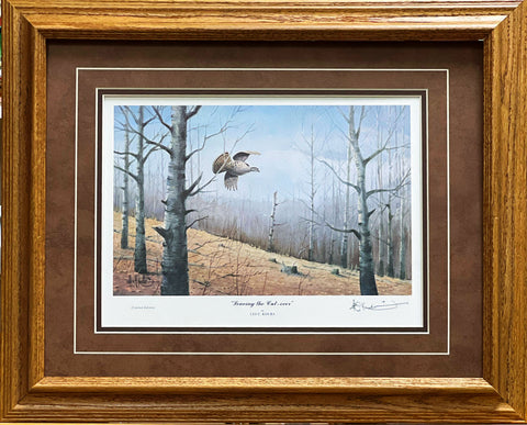 Les Kouba Leaving the Cut-Over S/N Grouse art Print-Framed 21 x 17