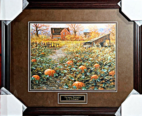 Jon McNaughton Harvest Memory Pumpkin Patch Art Print-Framed