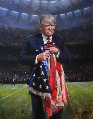 Jon McNaughton Respect the Flag Donald Trump Art Print 16 x 20-Free Shipping