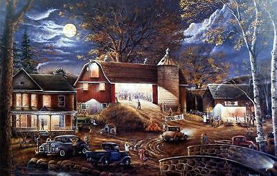 Ray Mertes Barn Dance Tonight Farm Country Art Print  28" x 19"