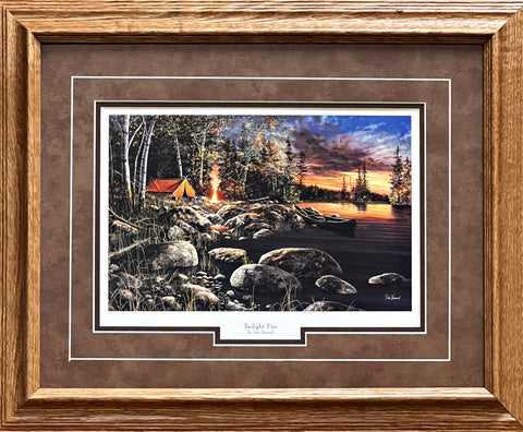 Jim Hansel Twilight Fire- Framed