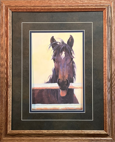 Jim Rey So Nyaah Horse Art Print-Framed 17 x 21