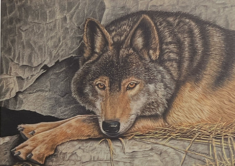 Gene Mlekoday S/N Wolf Print Quiet Time (16"x11.25"