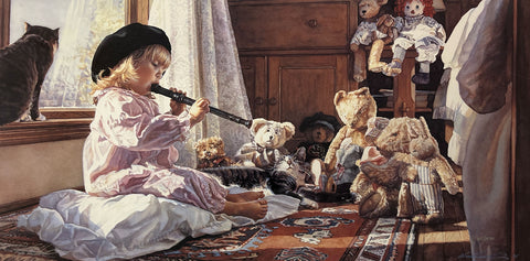 Steve Hanks A Captive Audience Children S/N Art Print