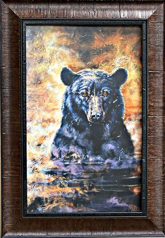 John Mcfaul Bear Dip Art Print-Framed 14 x 19.5