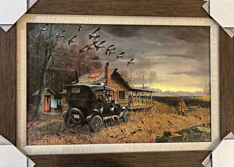 Les Kouba End of a Classic Era Duck Hunting Shack Art Print-Framed 29 x 20.5