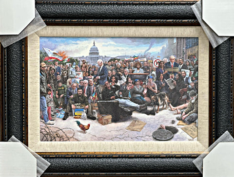 Jon McNaughton Its a Mad Mad Mad America Poltical Art Print 22 x 17