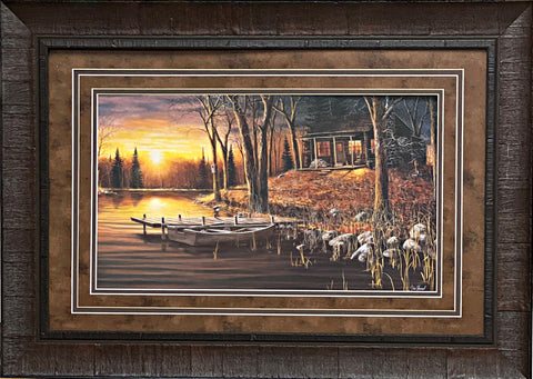 Jim Hansel Simple Pleasures Cabin Lake Art Print-Framed 27.5 x 20.5