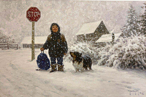 Robert Duncan Catching Snowflakes Art Print 18 x 12