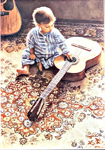 Steve Hanks, Musical Appreciation Boy Art Print (7x10)