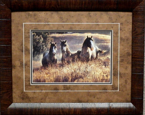 Nancy Glazier Amazing Grays Horse Print-Framed