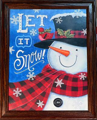 Deb Strain Winter Art Print Let it Snow Snowman (14.5x18.5 ...