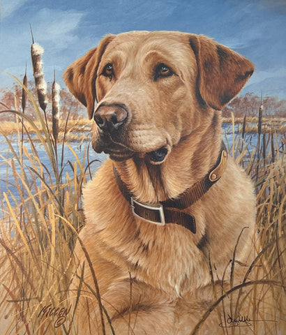 Jim Killen S Hunting Dog Print That's My Dog Too Yellow Lab Retriever (13x15.75)