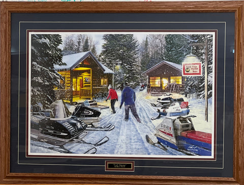 Kevin Daniel Full House Snowmobile Art Print S/N with Cert-Framed Size 39 x 29