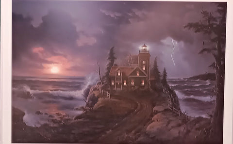 Jesse Barnes Lighthouse Cove Signed and Numbered w/Cert (24x16)