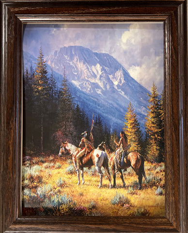 Martin Grelle Intruders Native American Art Print-Framed 11.5 and 14.5