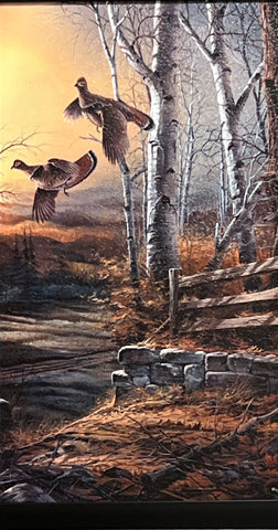 Terry Redlin Breaking Cover Grouse Art Print-11.5 x 20