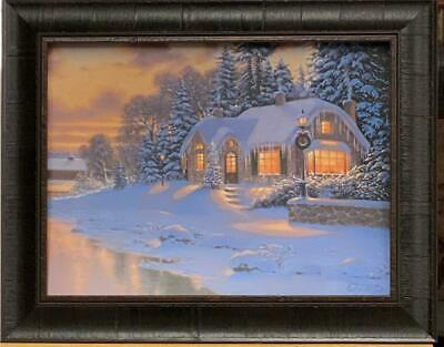 Derk Hansen Peaceful Evening Christmas Art Print-Framed 20 x 16