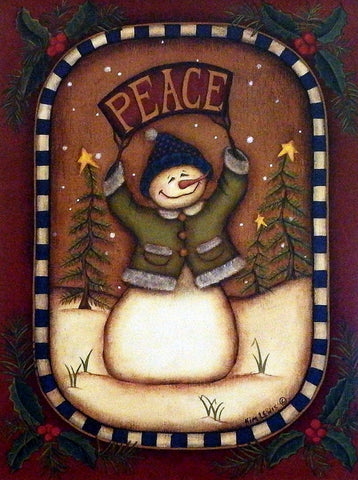 Kim Lewis Peace Snowman