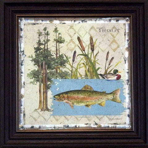 TROUT ART PRINT - Fishing the Gallatin by Kevin Daniel 32x42 Fly