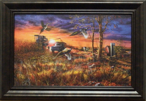 Jim Hansel Harvest Ringnecks Decorator Print-Framed