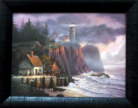 Michael Humphries Harbor Light Hideaway-Framed