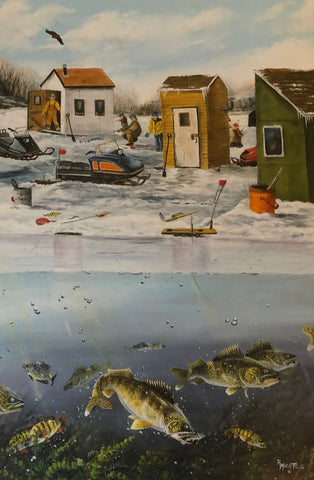 Ray Mertes Fishing Art Print Fly In (21.5x13.5)