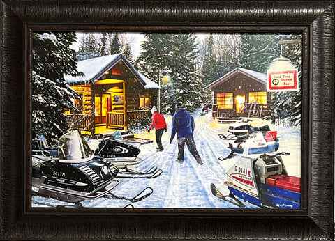 Kevin Daniel Full House Snowmobile Art Print-Framed 22 x 16