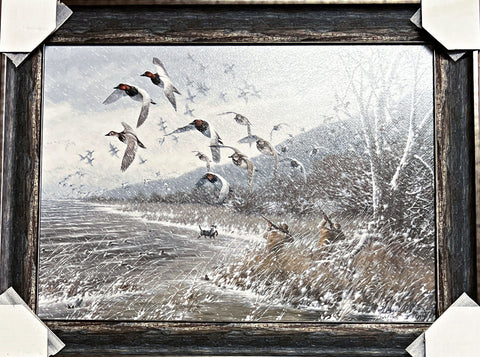 Michael Sieve Armistice Day Duck Hunting Art Print-Framed 29.75 x 23