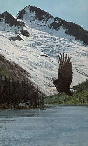 Jon Van Zyle S/N Eagle Print This Great Land (12x20)