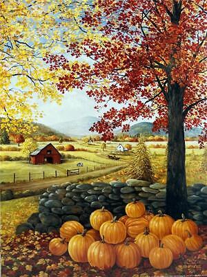 Glynda Turley Open Edition Fall Pumpkin Print Autumn Splendor (12x16)