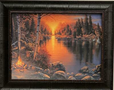 Derk Hansen Tranquility Camping Lake  Art Print-Framed 20 x 16