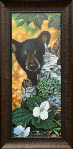 Jerry Gadamus Flower Child Bear Art Print Framed 14 x 14